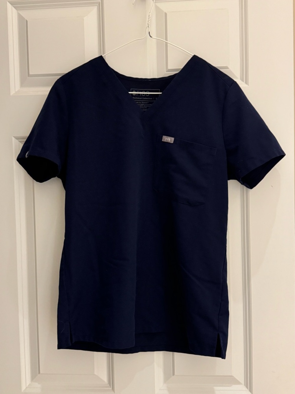 Figs Navy Scrub Top